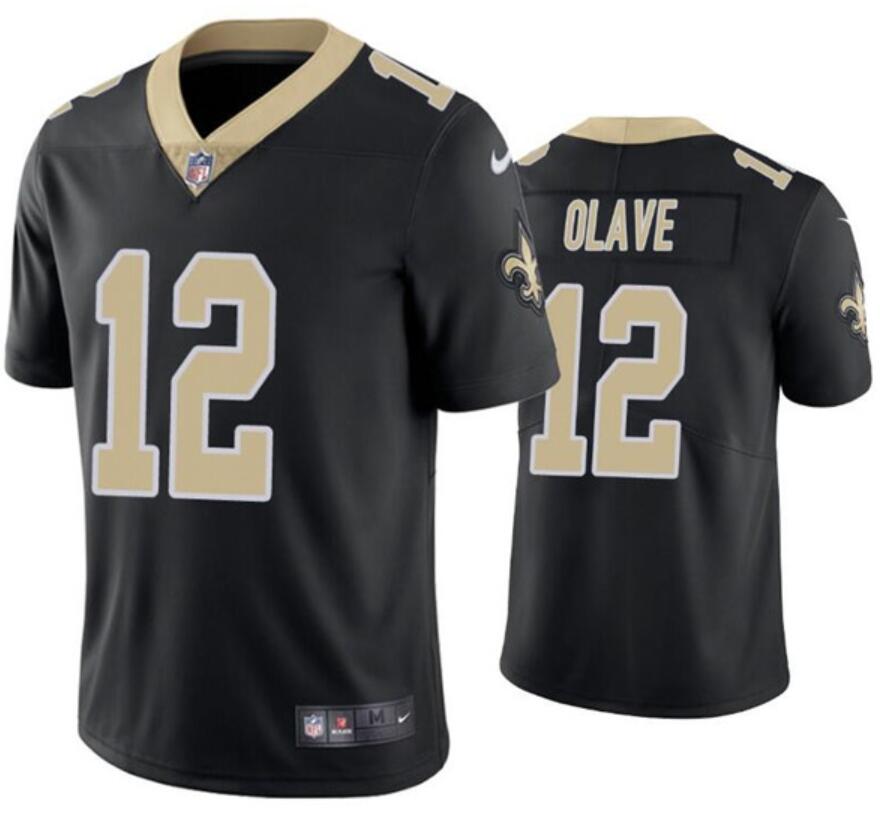 Youth New Orleans Saints #12 Chris Olave Black Vapor Untouchable Limited Stitched Jersey